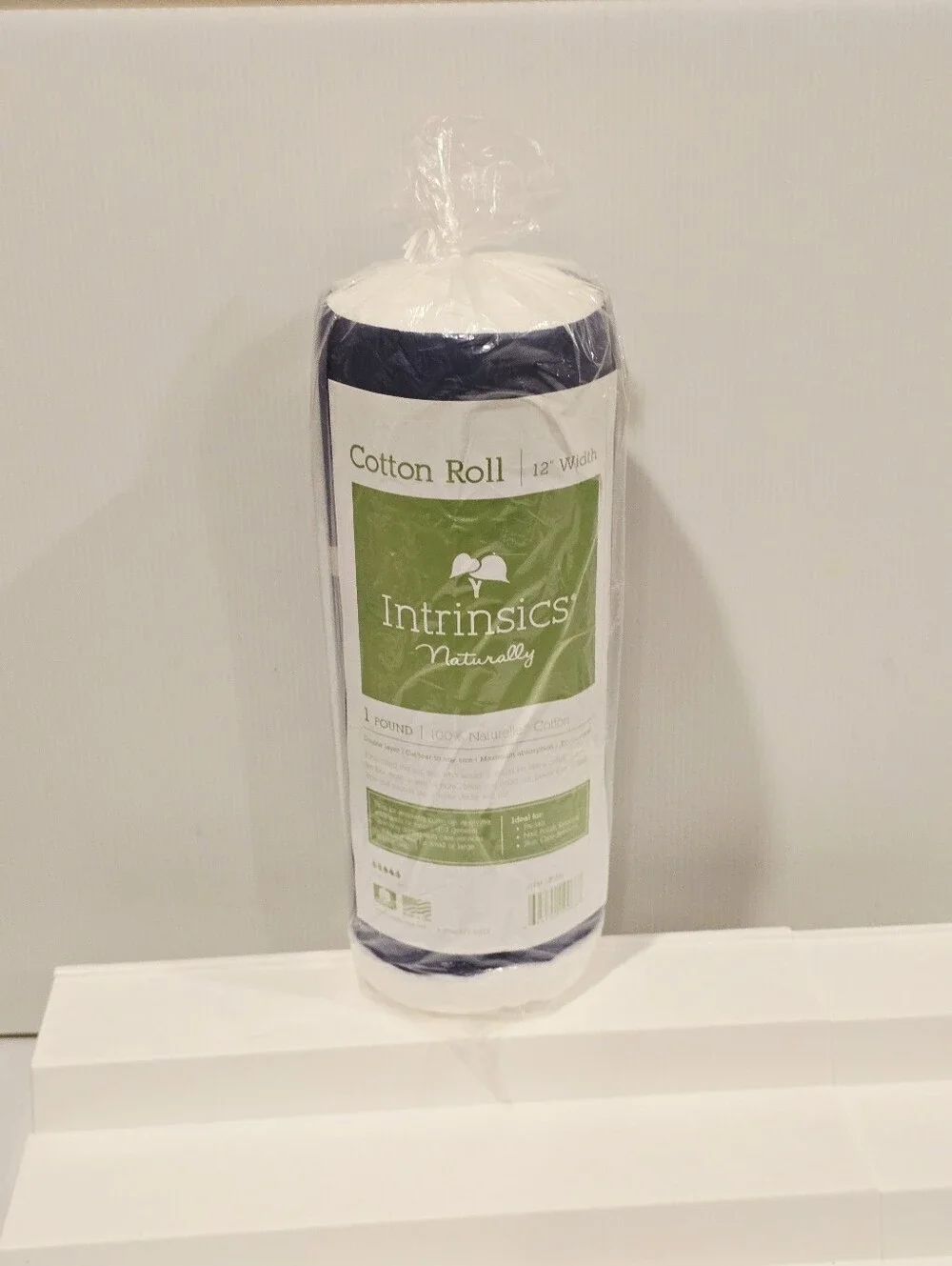 Intrinsics 100% Pure Cotton Roll – 12” Wide, 1 lb Organic 1 Pound (Pack of 1)